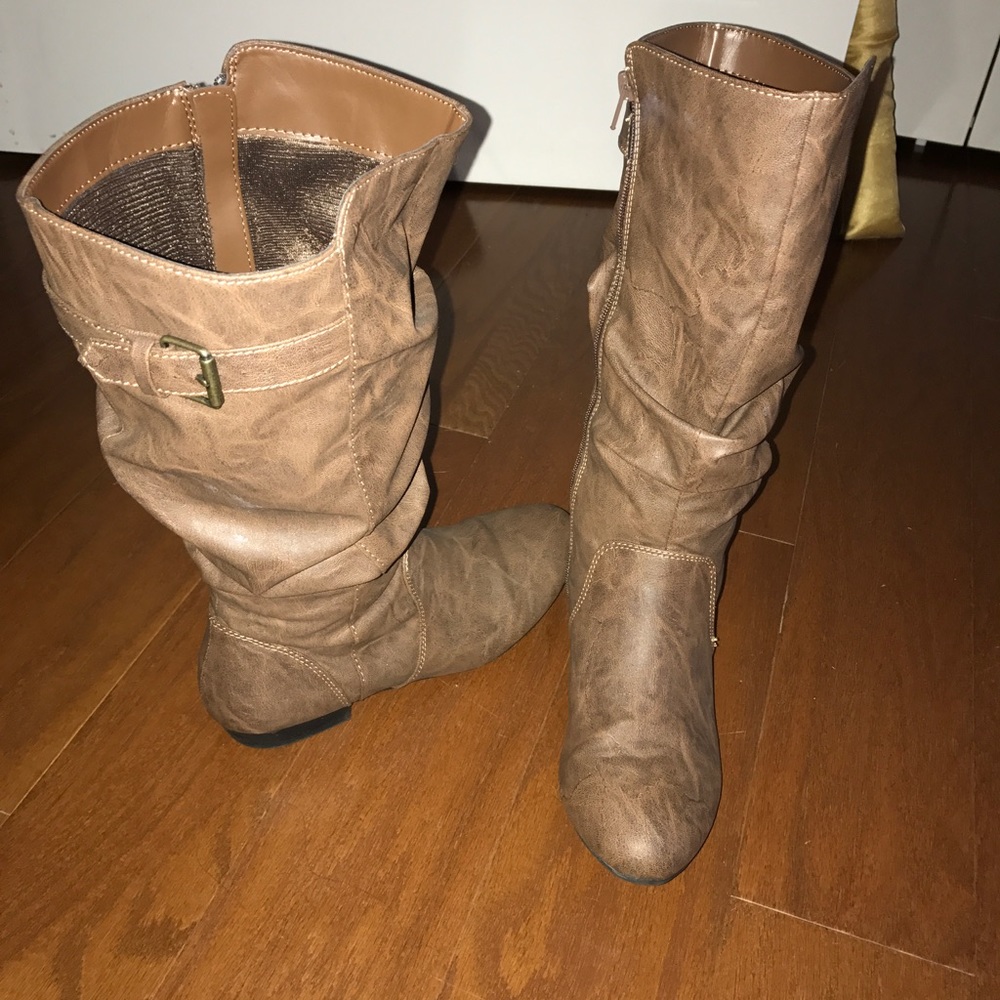 Tall brown boots